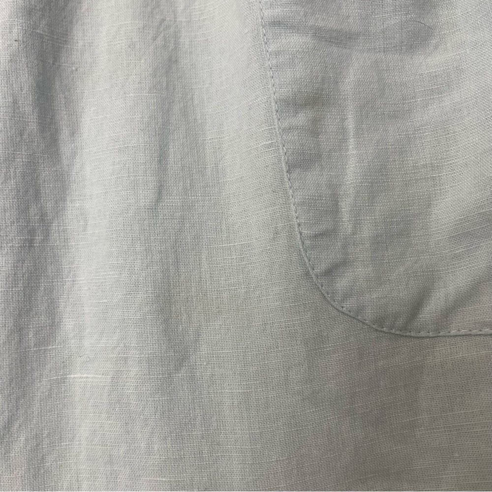 Steele Light Blue Pull On Elastic Waist Cotton Linen Shorts Size Small High Rise - Picture 2 of 6